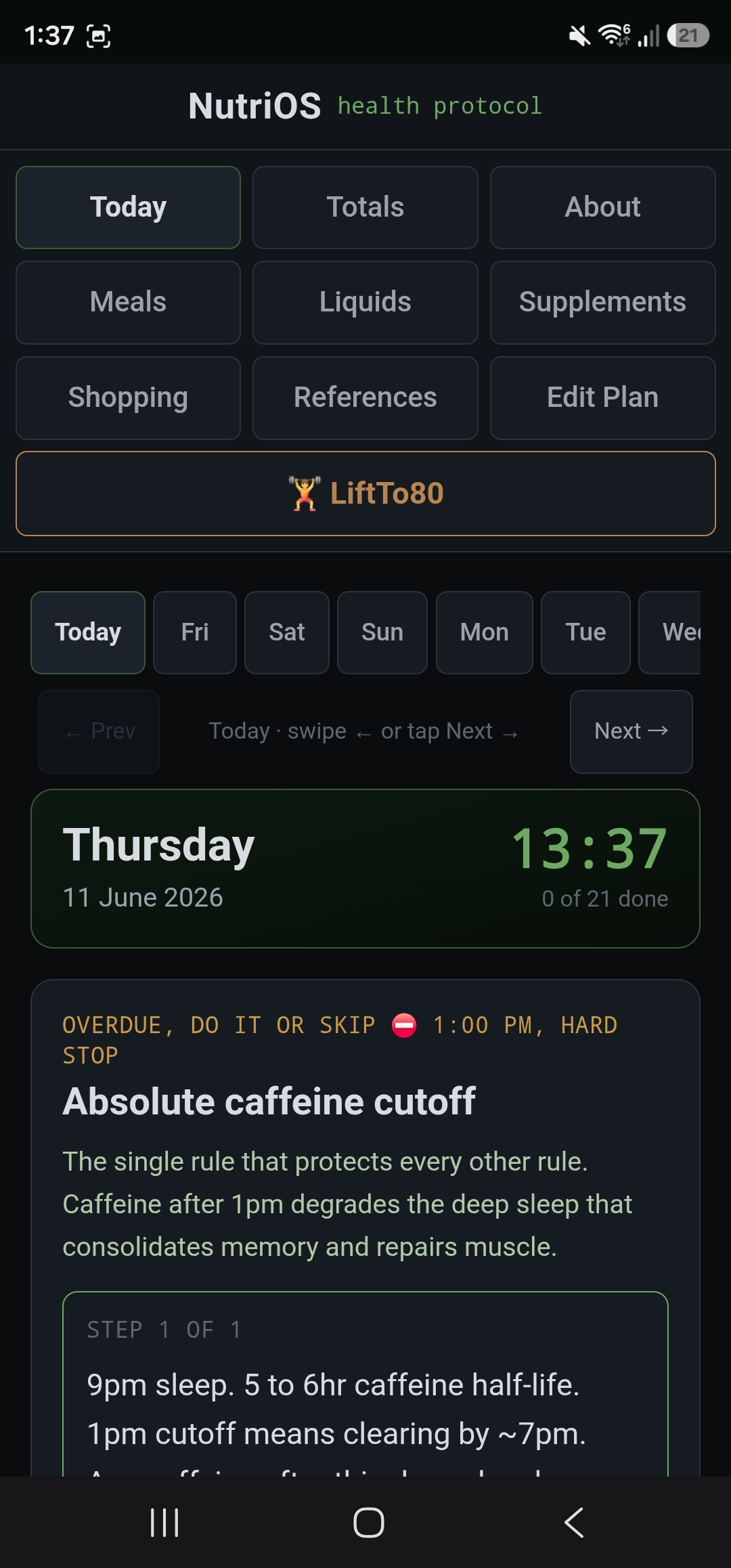 NutriOS screenshot
